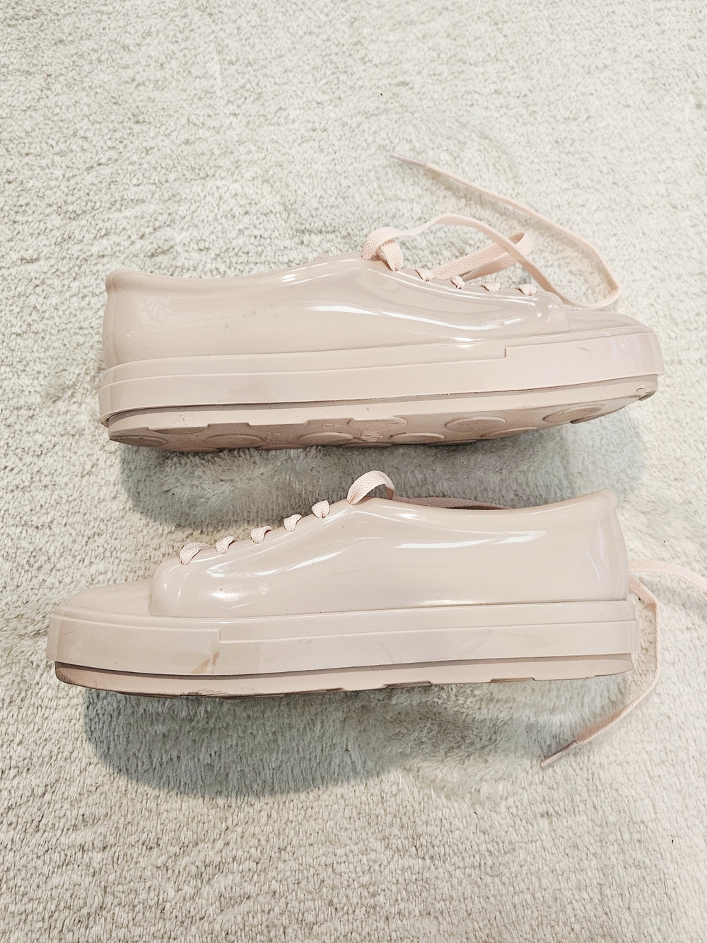 Melissa Rubber Pink Sneakers Size 8 Preppy Feminine Summer Y2K Coquette Girl - Picture 3 of 11